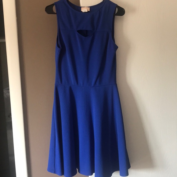 Royal blue cutout dress - Picture 1 of 2